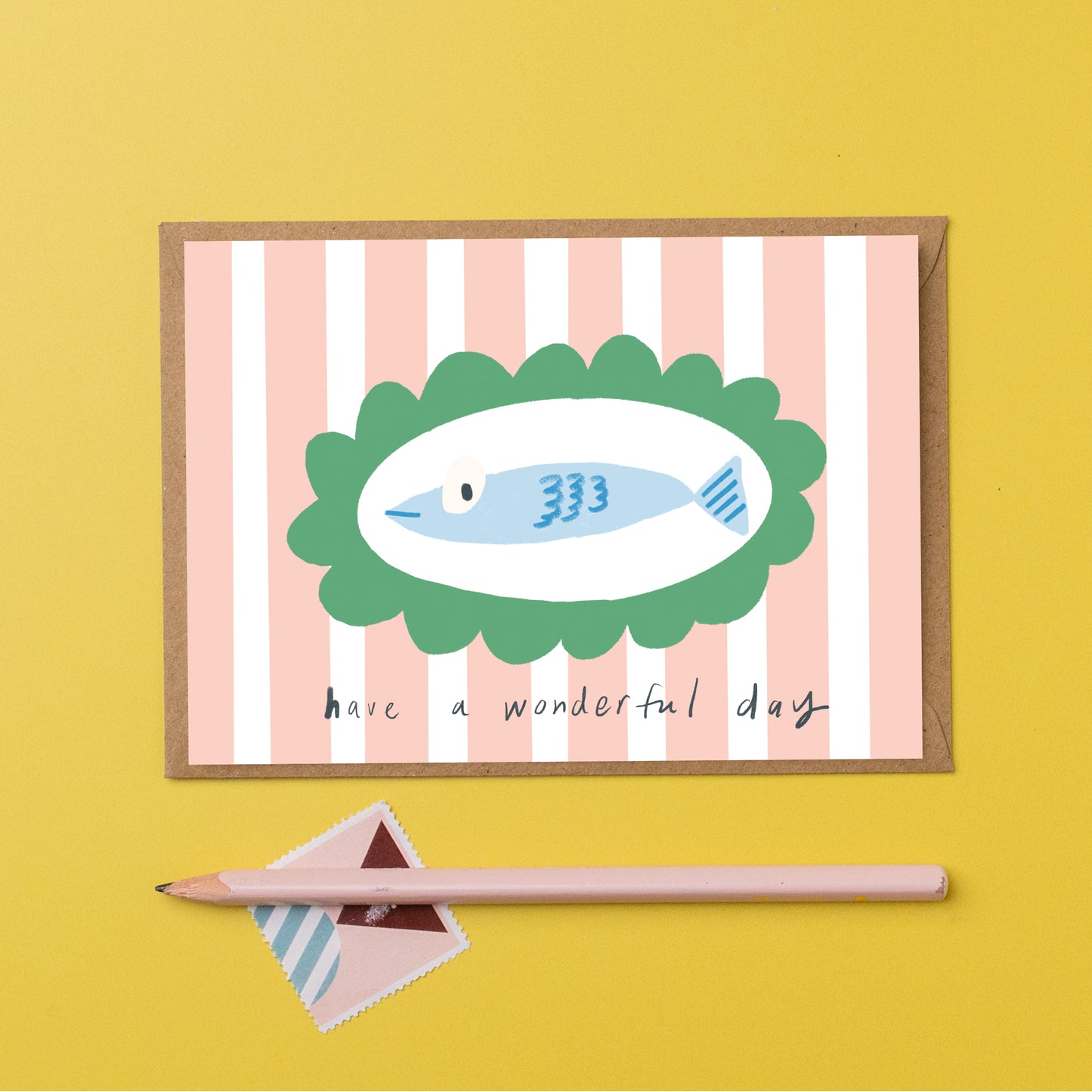 Have a wonderful day fish card