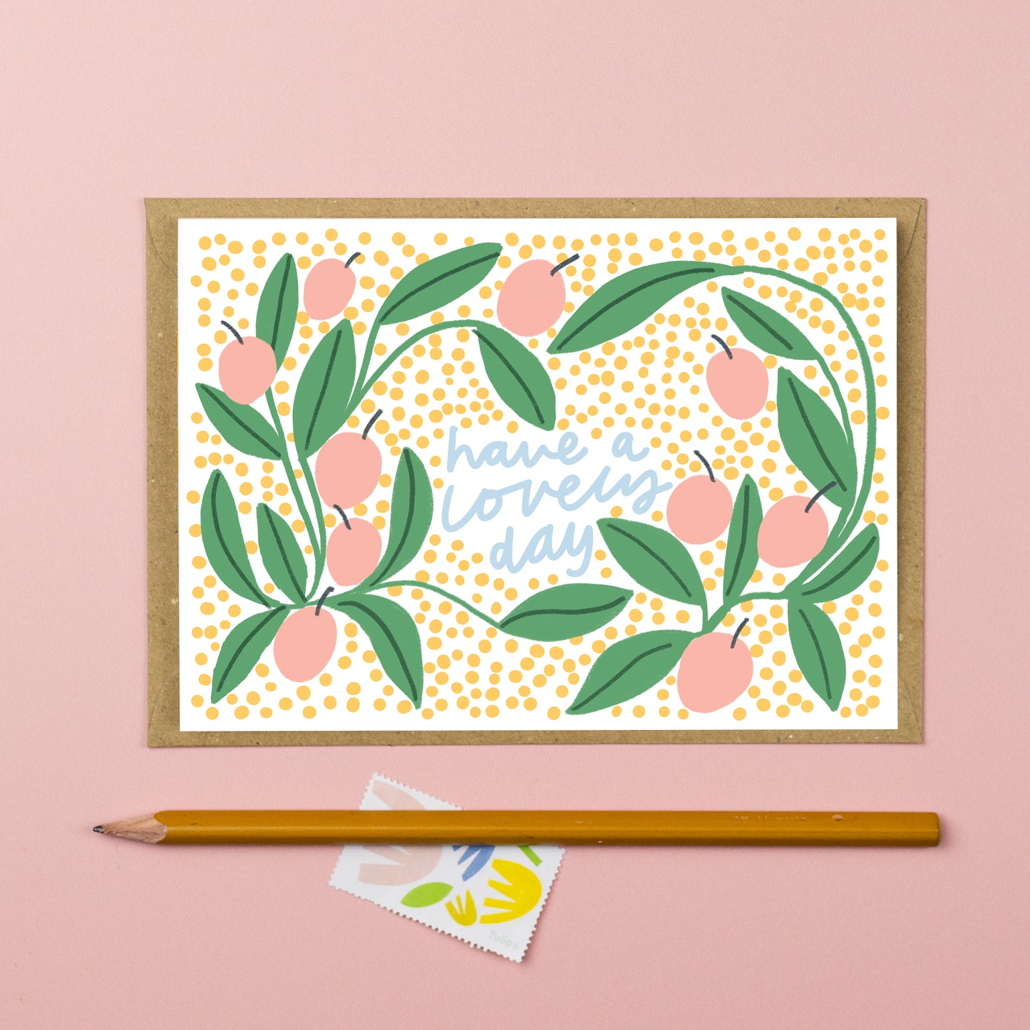 Have a lovely day dotty fruit birthday card