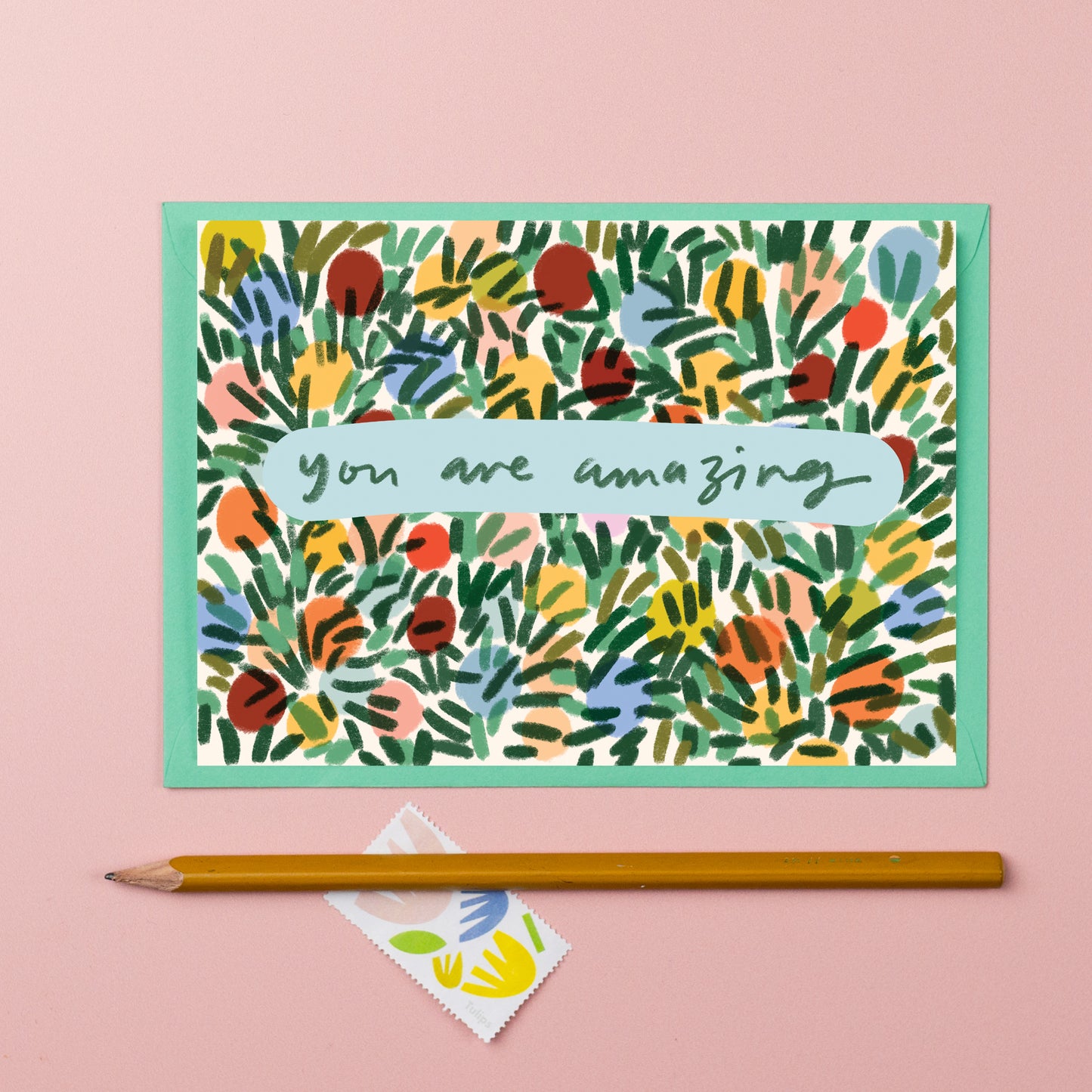 You are amazing leaves and spots card