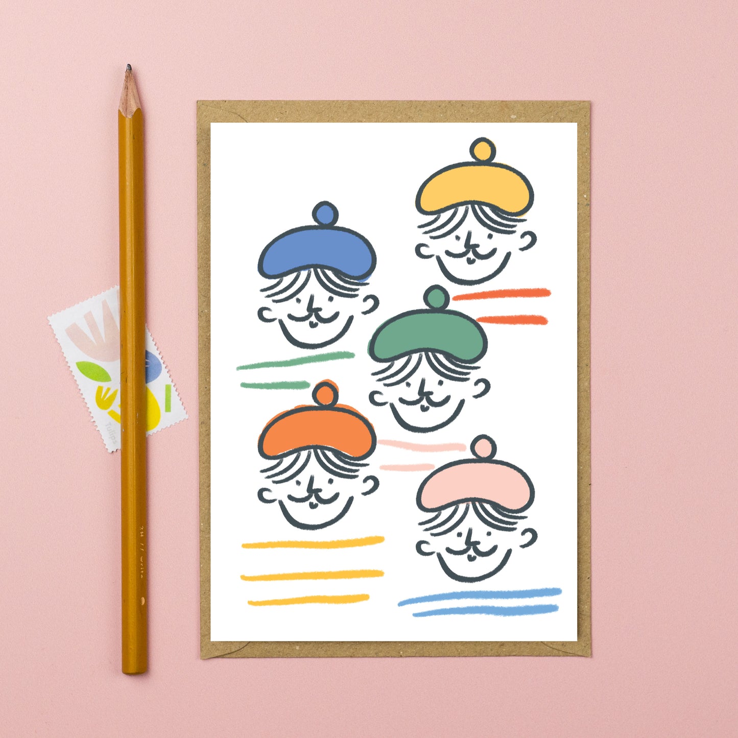 Birthday berets card