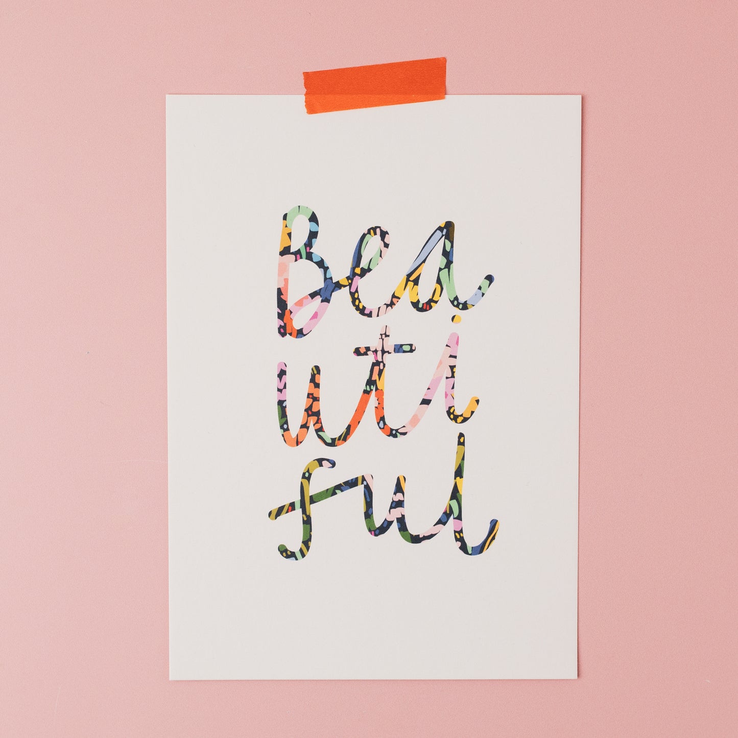 Beautiful typography print - thin lettering version