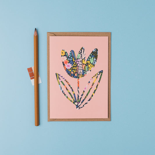 Bold flower card