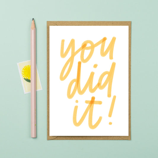 You did it! card