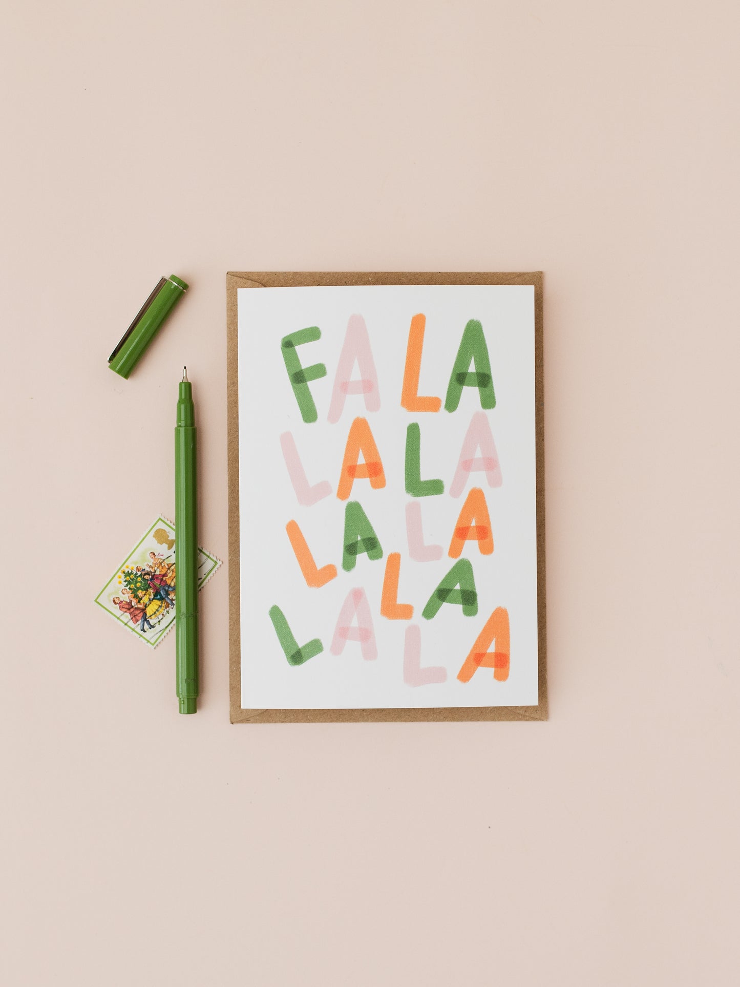Fa La La Christmas card