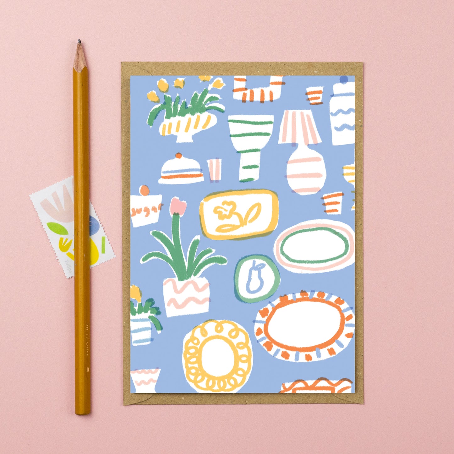 Colourful home card