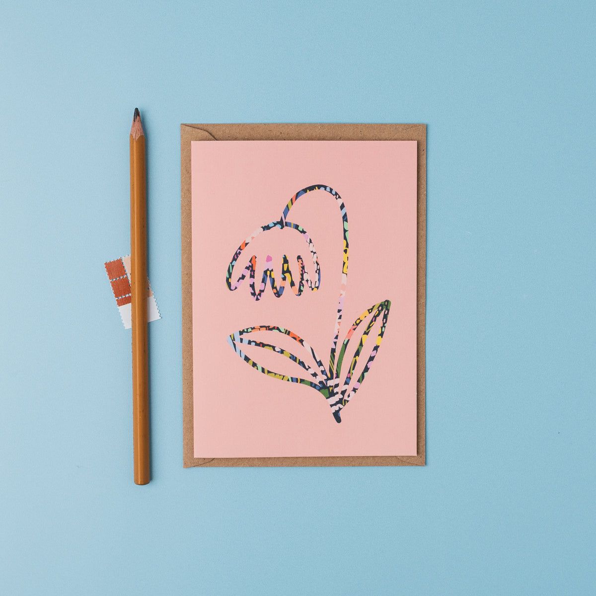 Pretty patterned flower card