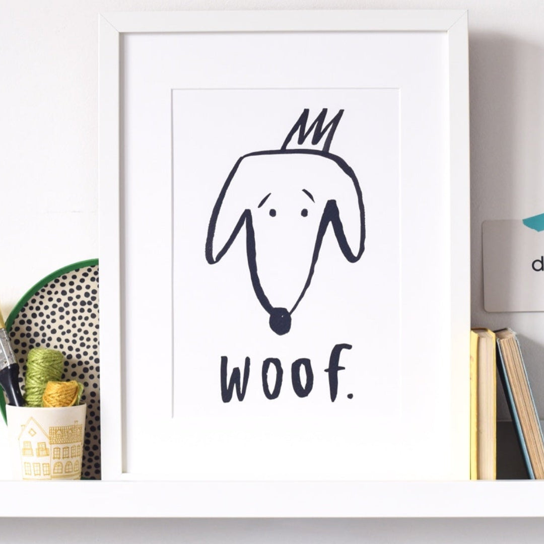 Dog woof print A4