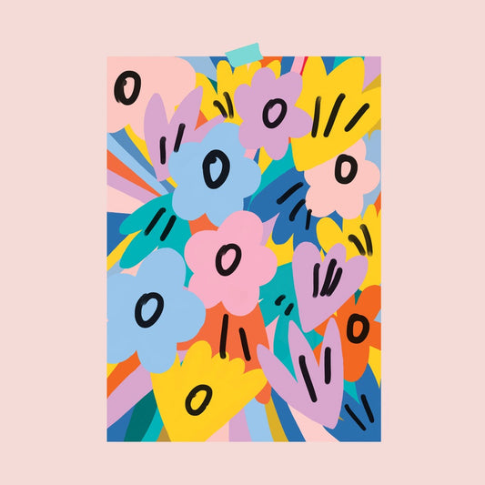 Bright Flowers A3 Print