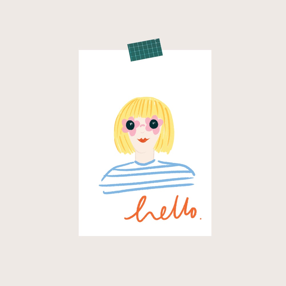 Hello  A5 Print