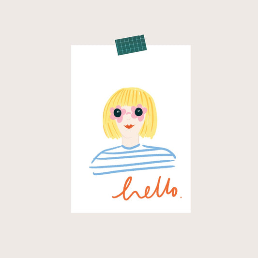 Hello  A5 Print