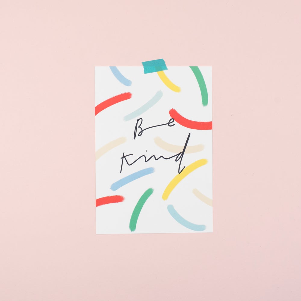 'Be Kind' colourful print