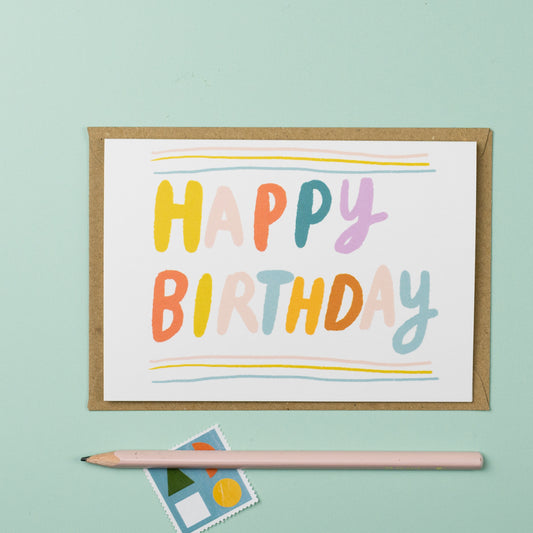 Birthday colours card