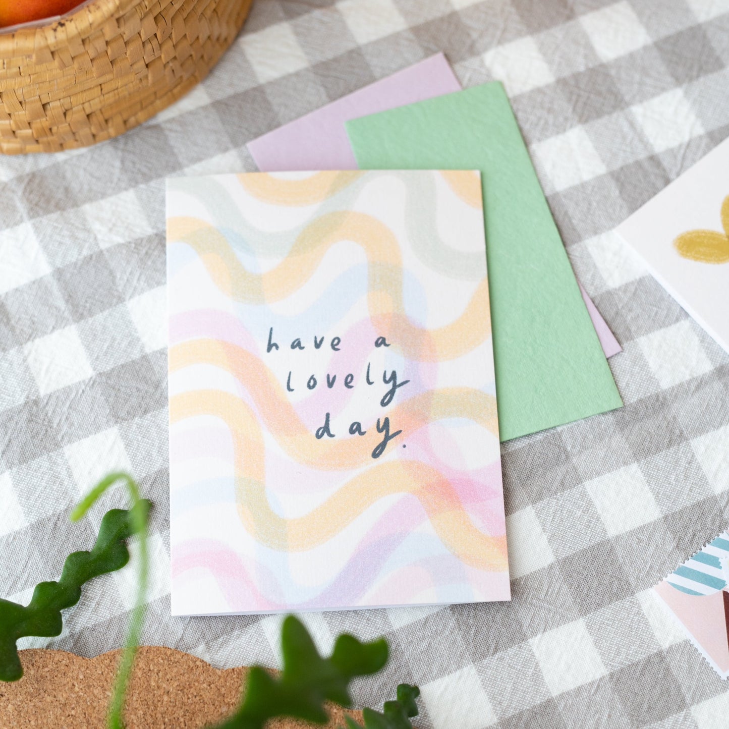 Lovely day pastel squiggle card