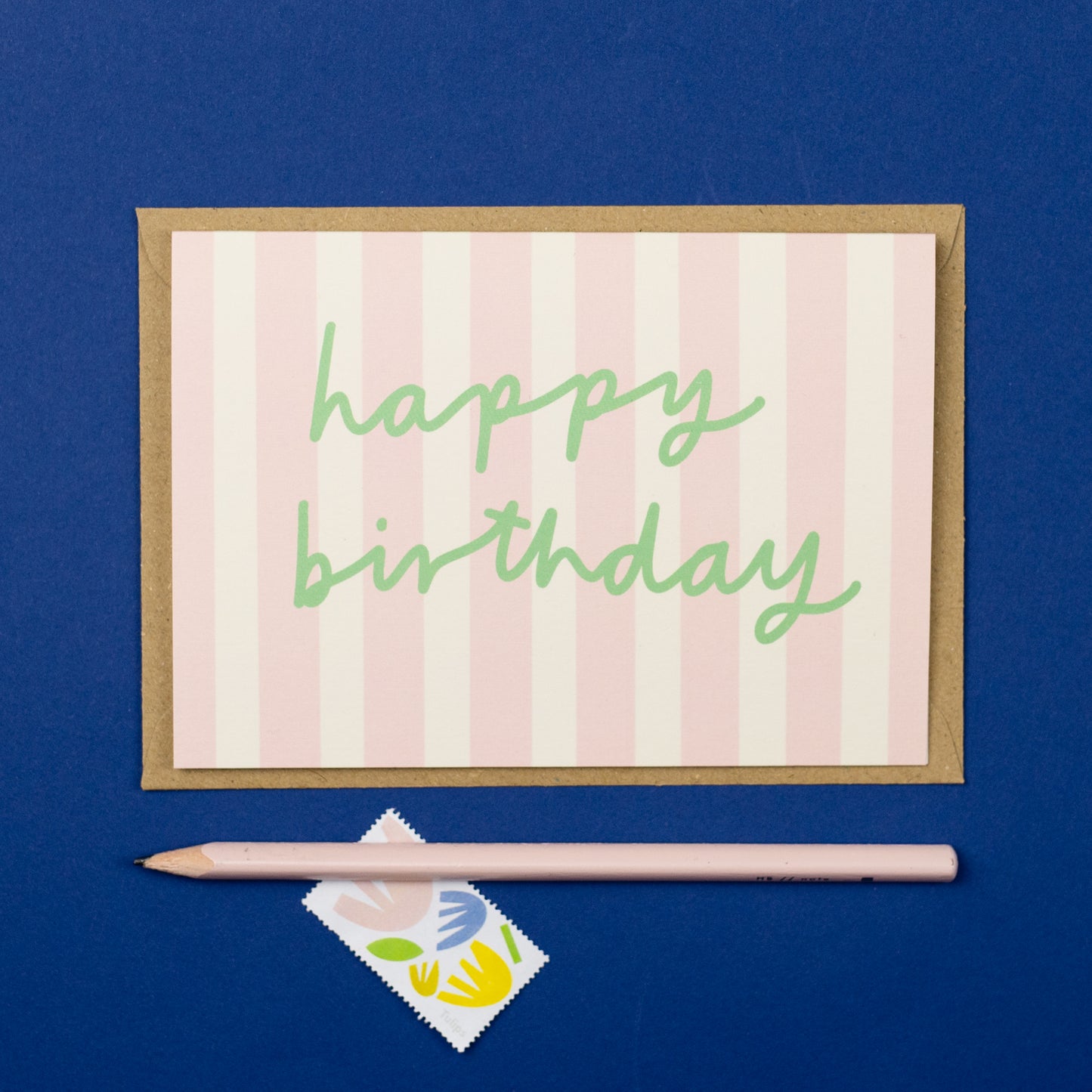 Birthday stripe card